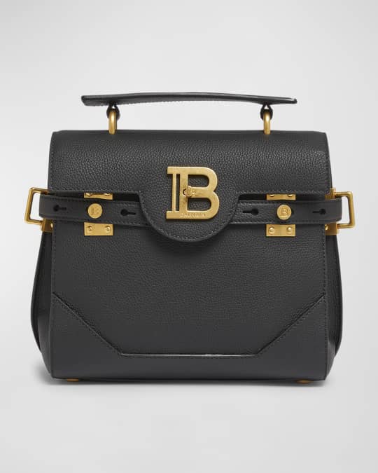 Balmain BBuzz 23 Top-Handle Bag in Grained Leather | Neiman Marcus