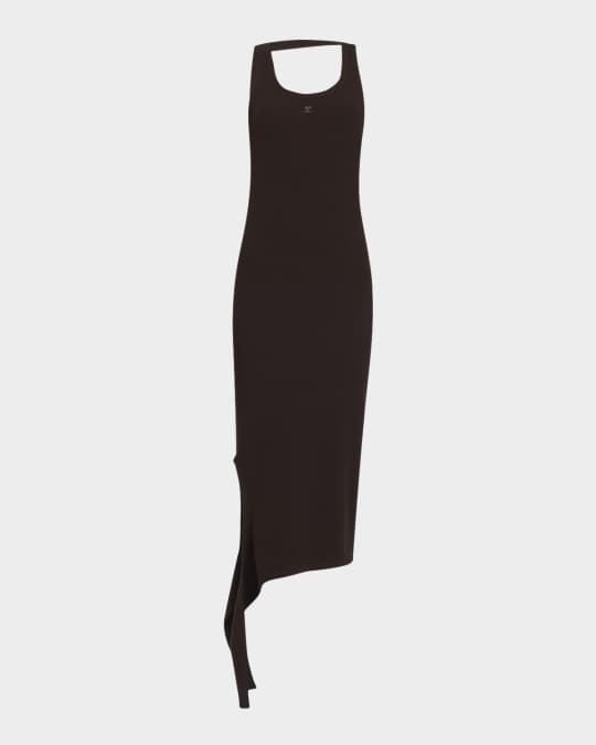 ワンピース Courreges 'Twist Rib Knit Long' dress (324MRO469FI0001 1093) Courreges Twist Rib-Knit Maxi-Dress | Saks Fifth Avenue