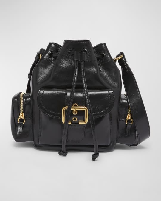 Chloe クロエ Shiny Leather Camera Bucket Bag ブラック Chloé Camera Bucket Bag in Shiny Leather in Black | Chloé JO