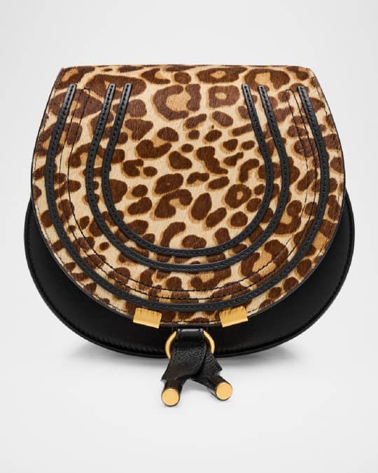 Chloe Marcie Small Crossbody Bag in Leopard-Print Calf Hair