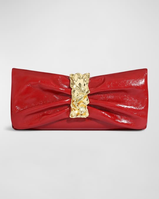 Golden Ribbon Convertible Leather Shoulder Bag
