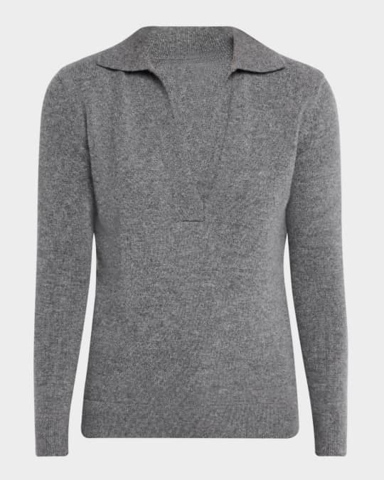 Cashmere Johnny Collar Sweater