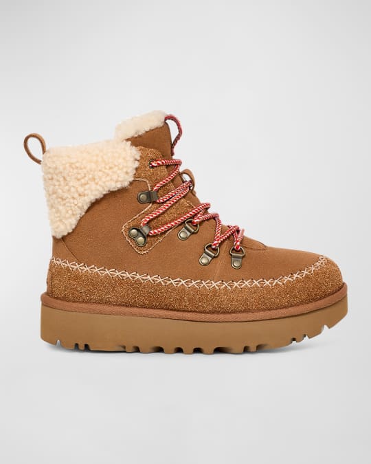 UGG Alpine Suede Shearling Hiker Boots Neiman Marcus