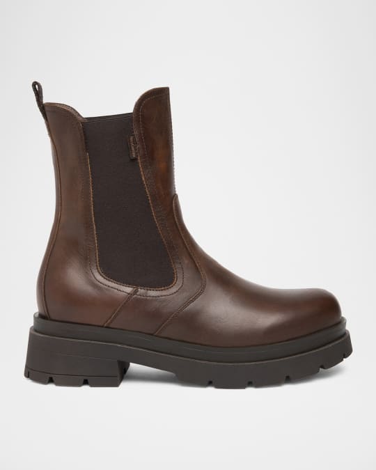 Leather Chelsea Ankle Booties