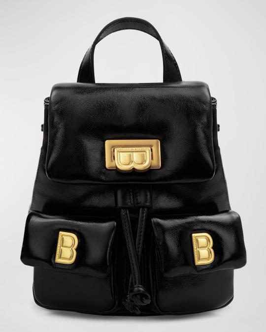 Brandon Blackwood Black Leather Backpack Nia Backpack – Brandon Blackwood New York main image 2