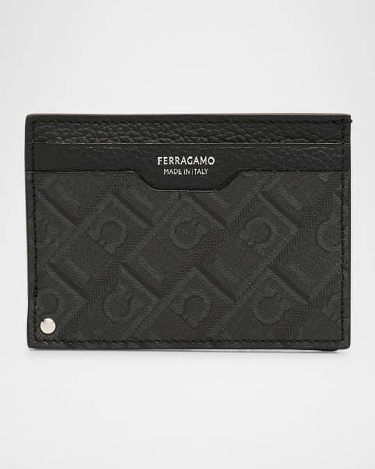 Men's Monogram Card Holder with Pullout ID Window