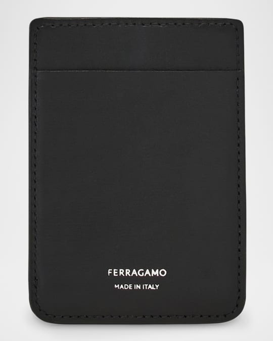 FERRAGAMO ケース Ferragamo Men's Florence Leather MagSafe Compatible Card Holder