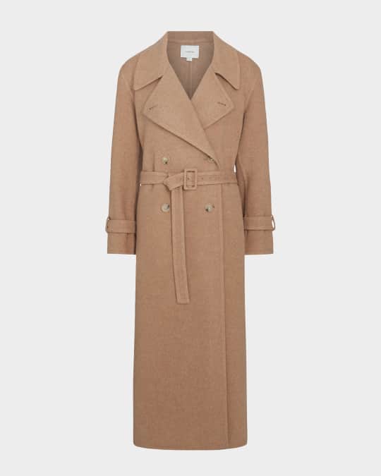 Long wool alpaca blend coat vince hot sale