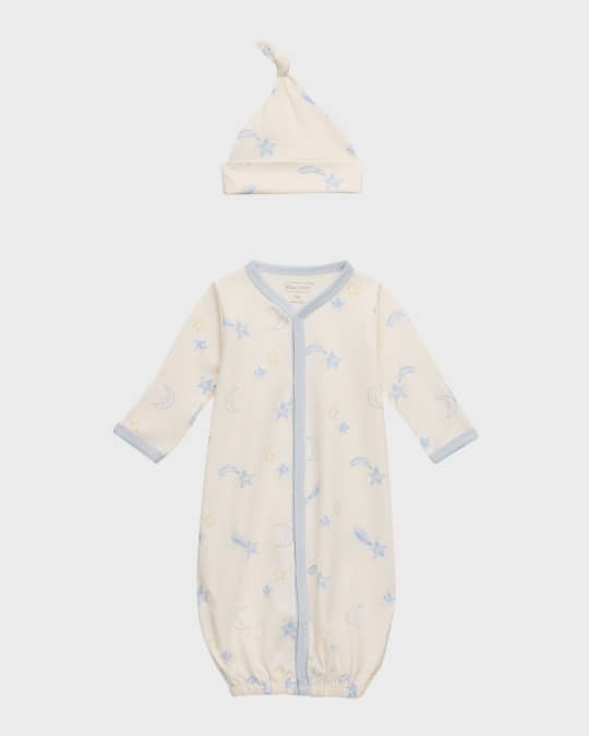 Newborn Romper & Hat Set in Sky main image 1