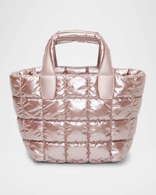 VeeCollective Porter Small Metallic Quilted Tote Bag