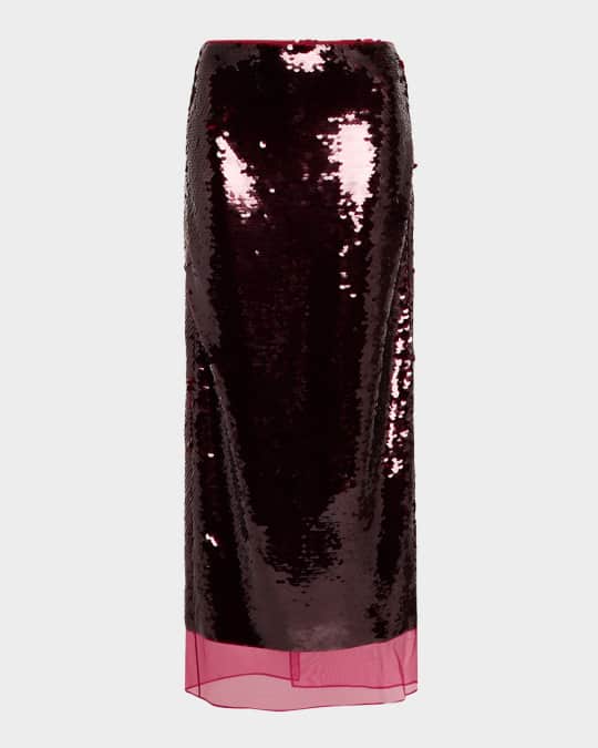 Kazu Sequin Midi Skirt