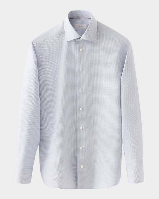 Men's Elevated Pique Pin Dot Contemporary-Fit Dress Shirt