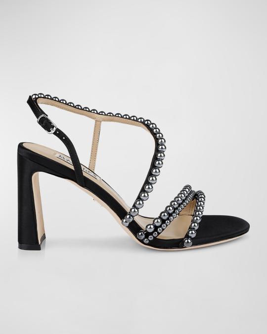 Sandali Con Tacco Badgley Mischka Amora - Donna, Decorati Con Perle - Foto 4