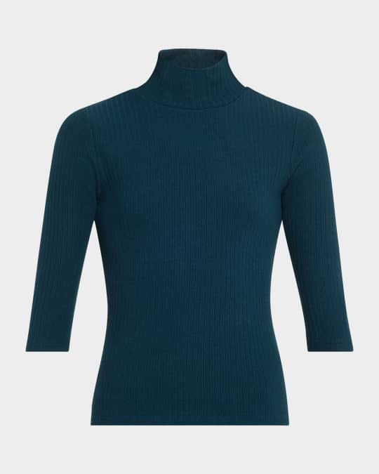 Ribbed Turtleneck Top