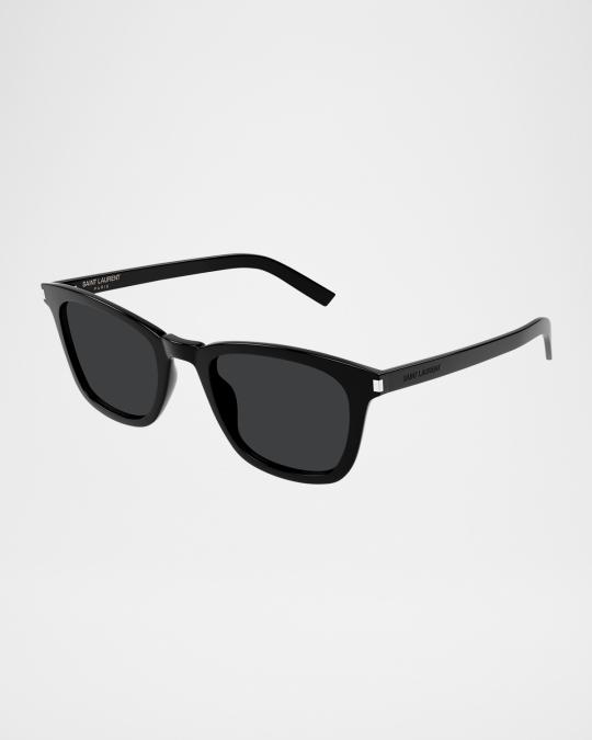 Saint Laurent Slim Square Acetate Sunglasses | Neiman Marcus display picture 2