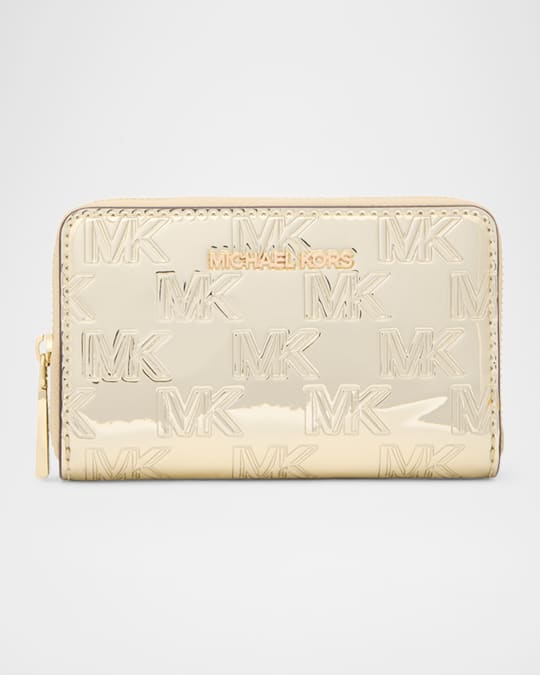 Jet Set Monogram Metallic Card Holder