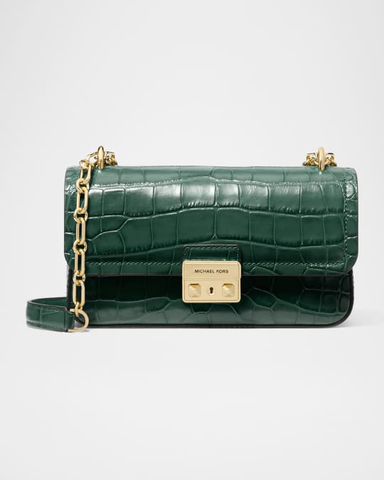 MICHAEL Michael Kors Tribeca Flap Croc-Embossed Leather