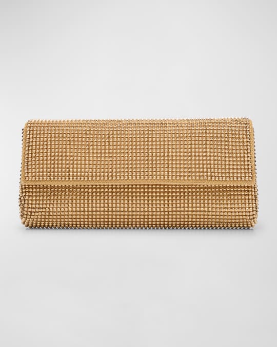 Pyramid Envelope Mesh Clutch Bag