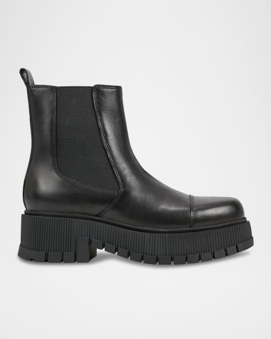 Bermida Leather Lug-Sole Chelsea Booties