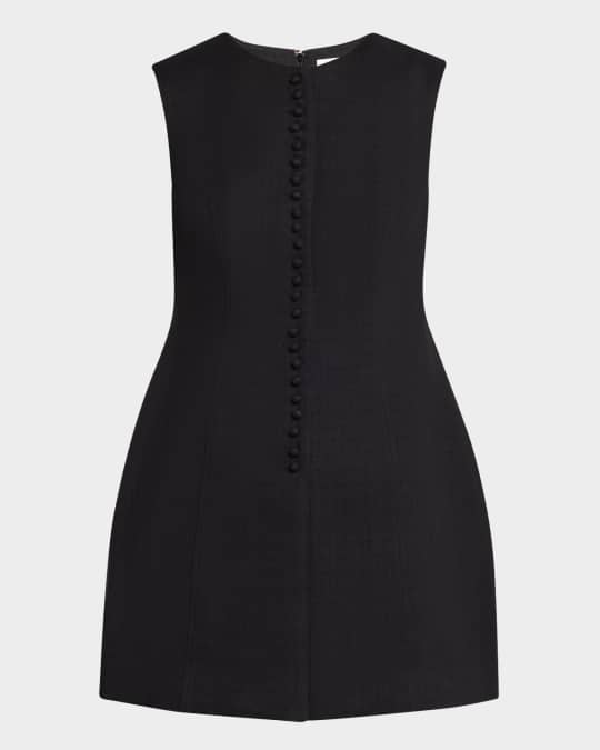 CLEA Cedar Buttoned Mini Dress | Neiman Marcus