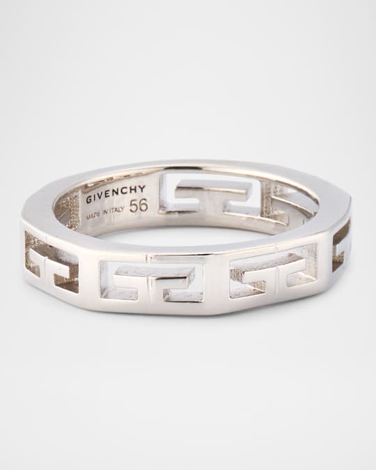 Givenchy Men's 2G Silvery Ring | Neiman Marcus