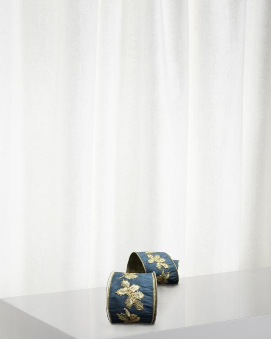 Winward Home Glitter Holly Embroidered Ribbon, 4