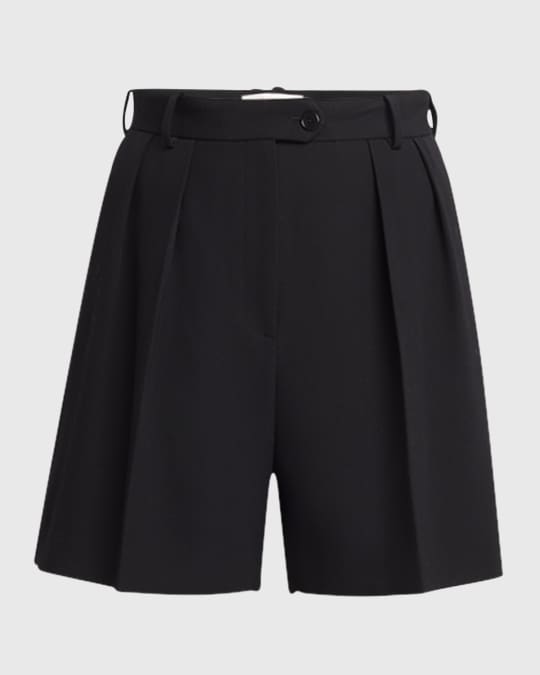 Efron Tailored Wool Gabardine Shorts