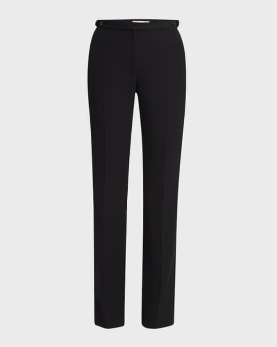 【送料&関税込】The Row Jesse Pants THE ROW Jesse Straight-Leg Crepe Pants | Neiman Marcus