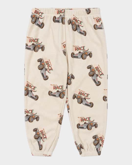 Boy's Race Car Graphic Sweat Pants, Size 6M-4