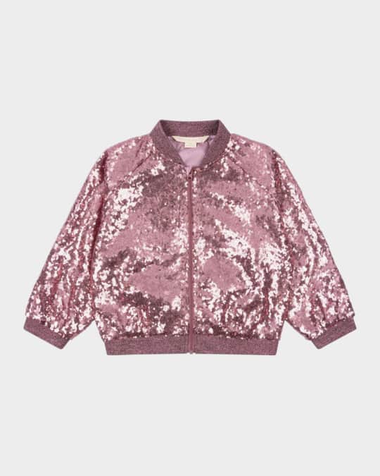 Konges Slojd Girl's Starla Sequin Cherry-Print Jacket, Size