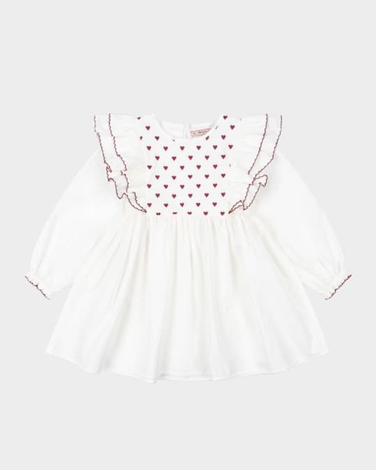 Girl's Scallop Trim Day Dress, Size 18M-10