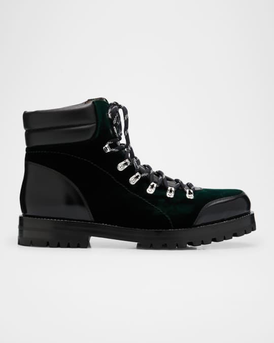 Men's Janka Velvet and Leather Ankle Boots