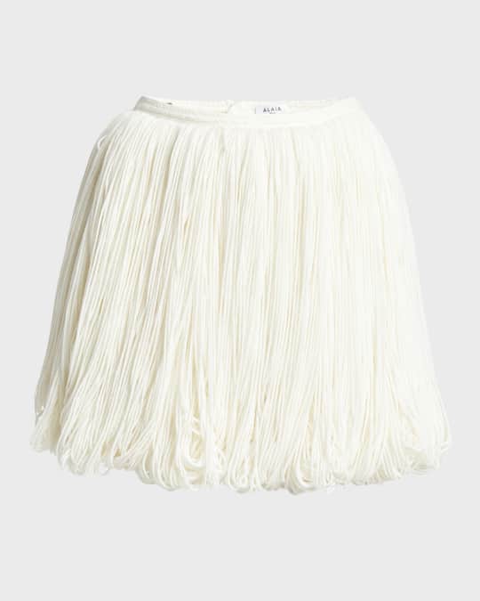 ALAIA Fringe Bubble Mini Skirt | Neiman Marcus