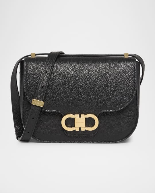 Ferragamo Double Gancio Flap Leather Crossbody Bag Neiman Marcus