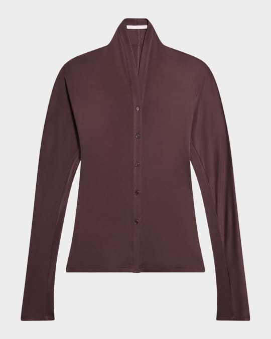 Long-Sleeve Liquid Jersey Top