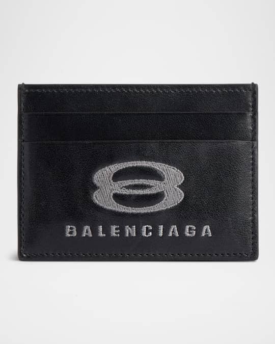 Balenciaga Men's Unity Leather Card Holder | Neiman Marcus