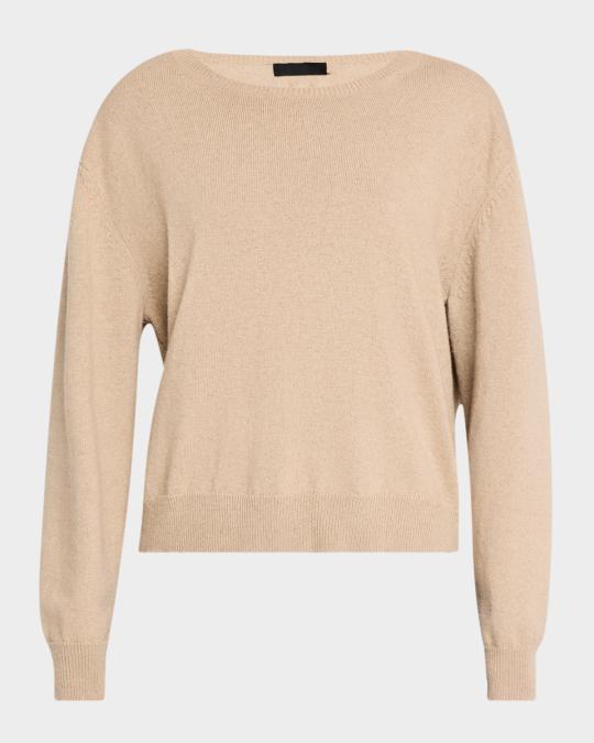 Nili Lotan Amari Crewneck Cashmere-Silk Sweater | Neiman Marcus