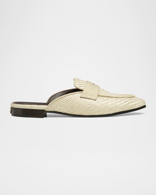 Woven Raffia Mules