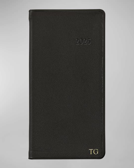 2025 6" Leather Pocket Datebook, Personalized