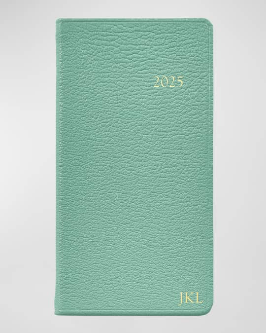2025 6" Leather Pocket Datebook, Personalized