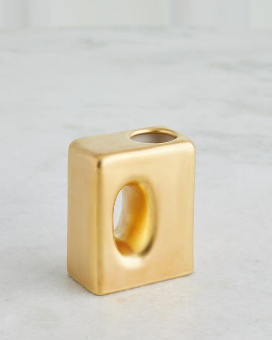 Global Views Oh Yes Matte Gold Vase, 5