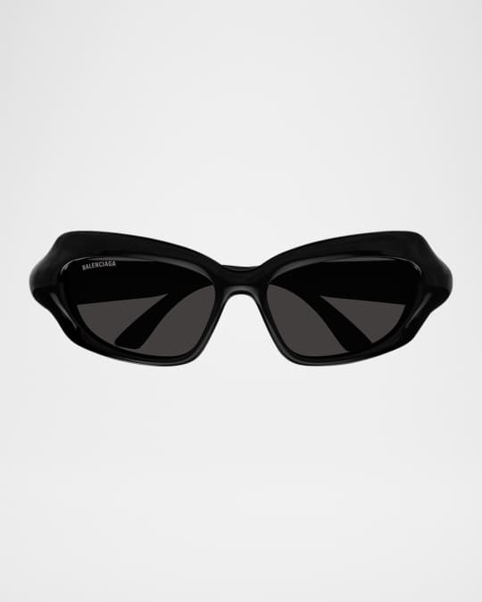 Balenciaga Palazzo Plastic Rectangle Sunglasses | Neiman Marcus
