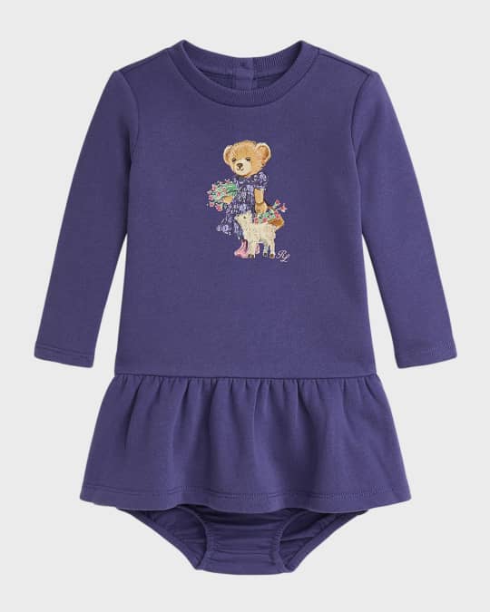 Girl's Day Dress W/ Mascot & Matching Bloomers, Size 9M-24M