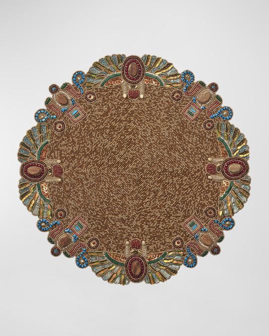 KIM SEYBERT 貝 ランチョンマット 4枚セット ニーマンマーカス Kim Seybert Nile Beaded Placemat | Neiman Marcus