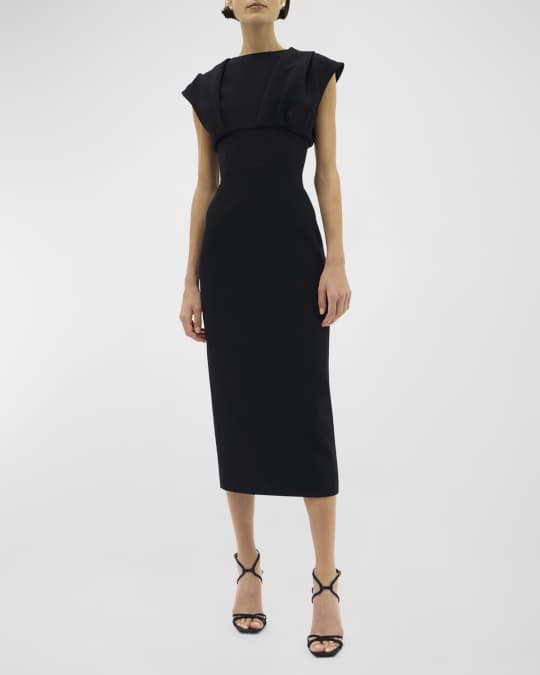 Rachel Gilbert Maggie Draped Empire-Waist Sleeveless Midi Dress | Neiman  Marcus