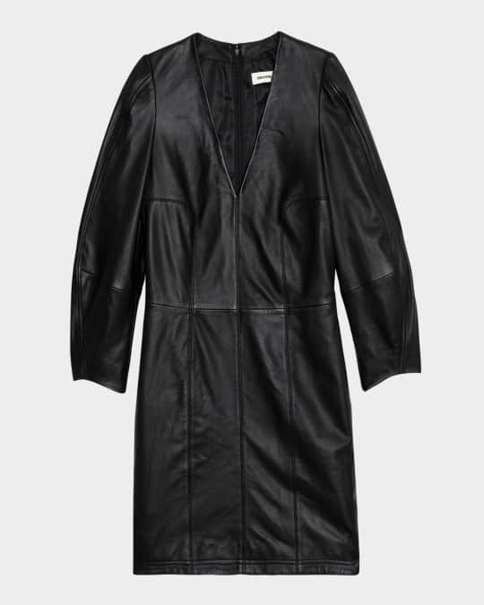 ワンピース Zadig & Voltaire Leather Mini Dress Zadig & Voltaire Rean Cuir Lisse Leather Minidress | Saks Fifth Avenue