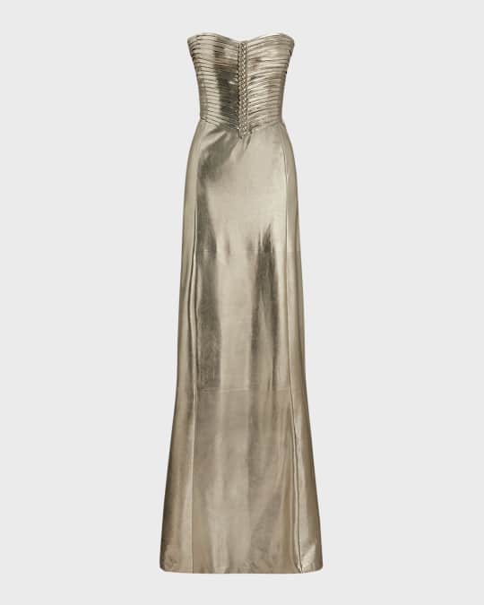 gold sequin cami dress MO&Co. Women's Sequin Detail Cami Dress Camel Size M main image 0