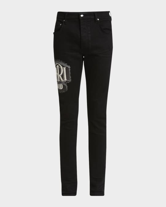 p*篤様 AMIRI CRYSTAL EMBELLISHED LOGO JEAN Amiri Men's Crystal-Embellished Logo Skinny Jeans | Neiman Marcus