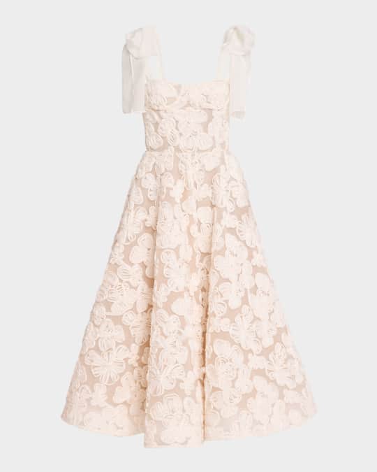 bingham lace midi dress Bronx Banco Sabrina Lace Midi Dress with Bow Details