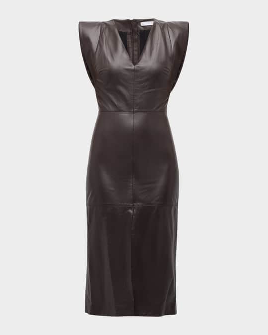 black leather bustier dress Faux Leather Tied Corset Mini Dress main image 0
